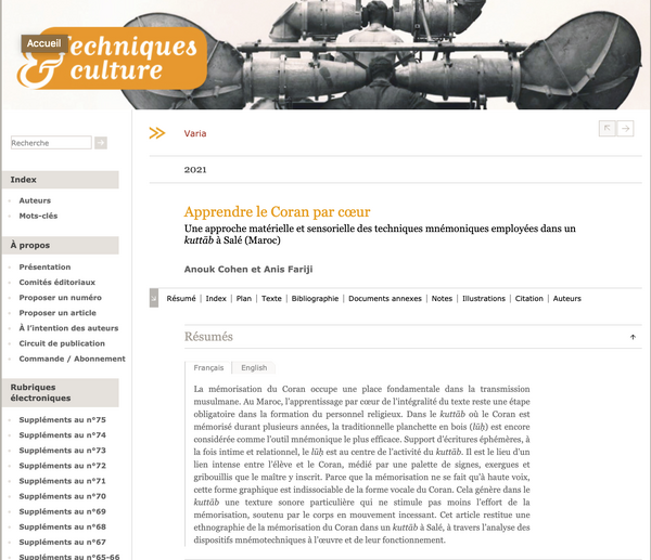 Apprendre le Coran par coeur. Une approche matérielle et ... Image 1