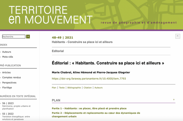 Habitants. Construire sa place ici et ailleurs Image 1