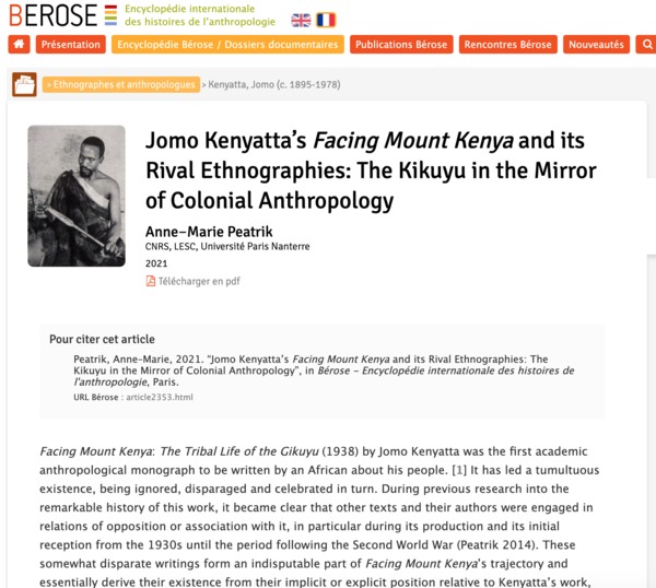 Jomo Kenyatta’s Facing Mount Kenya and its Rival ... Image 1