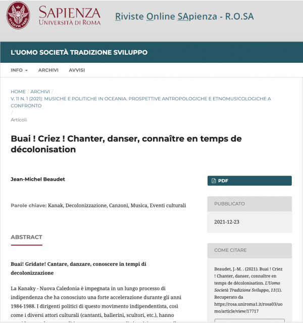 Buai ! Criez ! Chanter, danser, connaître en temps de ... Image 1