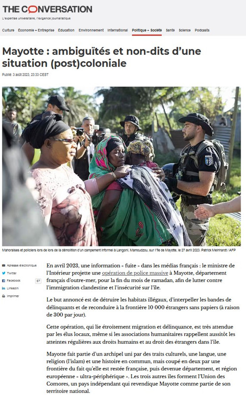 Mayotte : ambiguïtés et non-dits d'une situation ... Image 1
