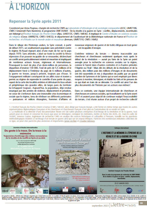 Repenser la Syrie après 2011 Image 1